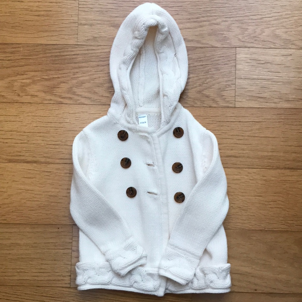 Precious 3T cotton pea coat sweater